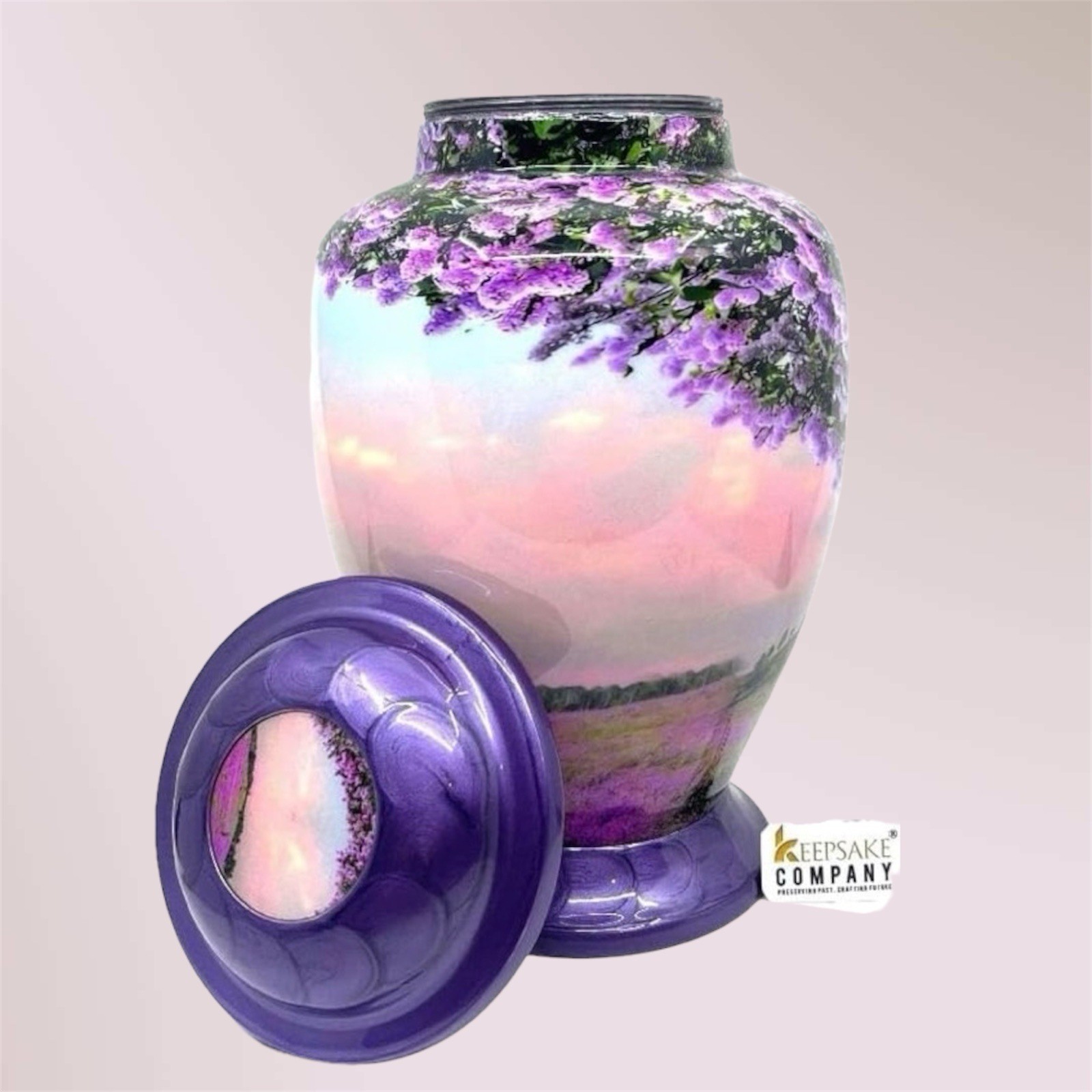 Keepsake Company Urn For Adult Purple Enamel 220 Cu in