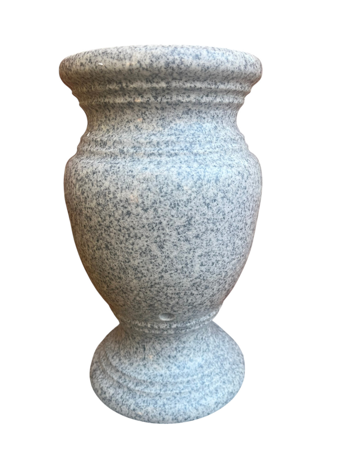 Cemetery Memorial Granite Round Vase Georgia Gray Match 7.5″ x 12″ polished