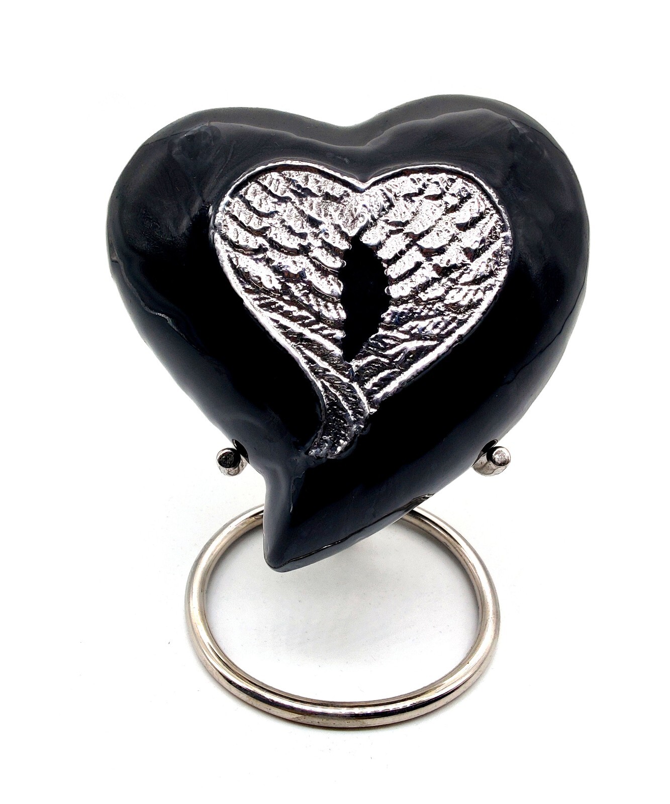 Heart Cremation Urn for Human Ashes Adult | Funeral Decorative Angel Wings