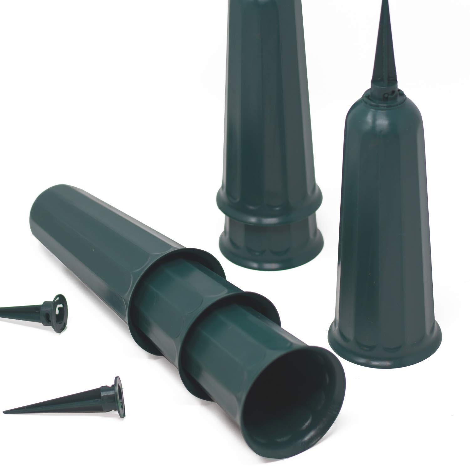 Cemetery Vase Memorial Grave Flower Holder 7 Inch with Stakes 6 Pack In Ground