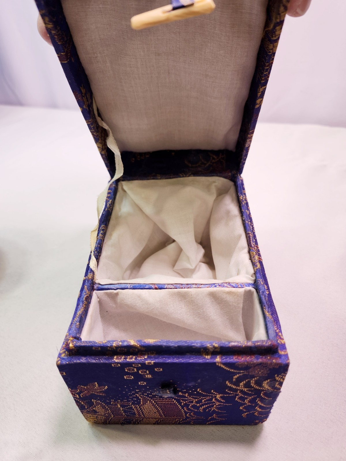 Chinese Azure Blue Copper Cloisonne Sharing Companion Urn W Box