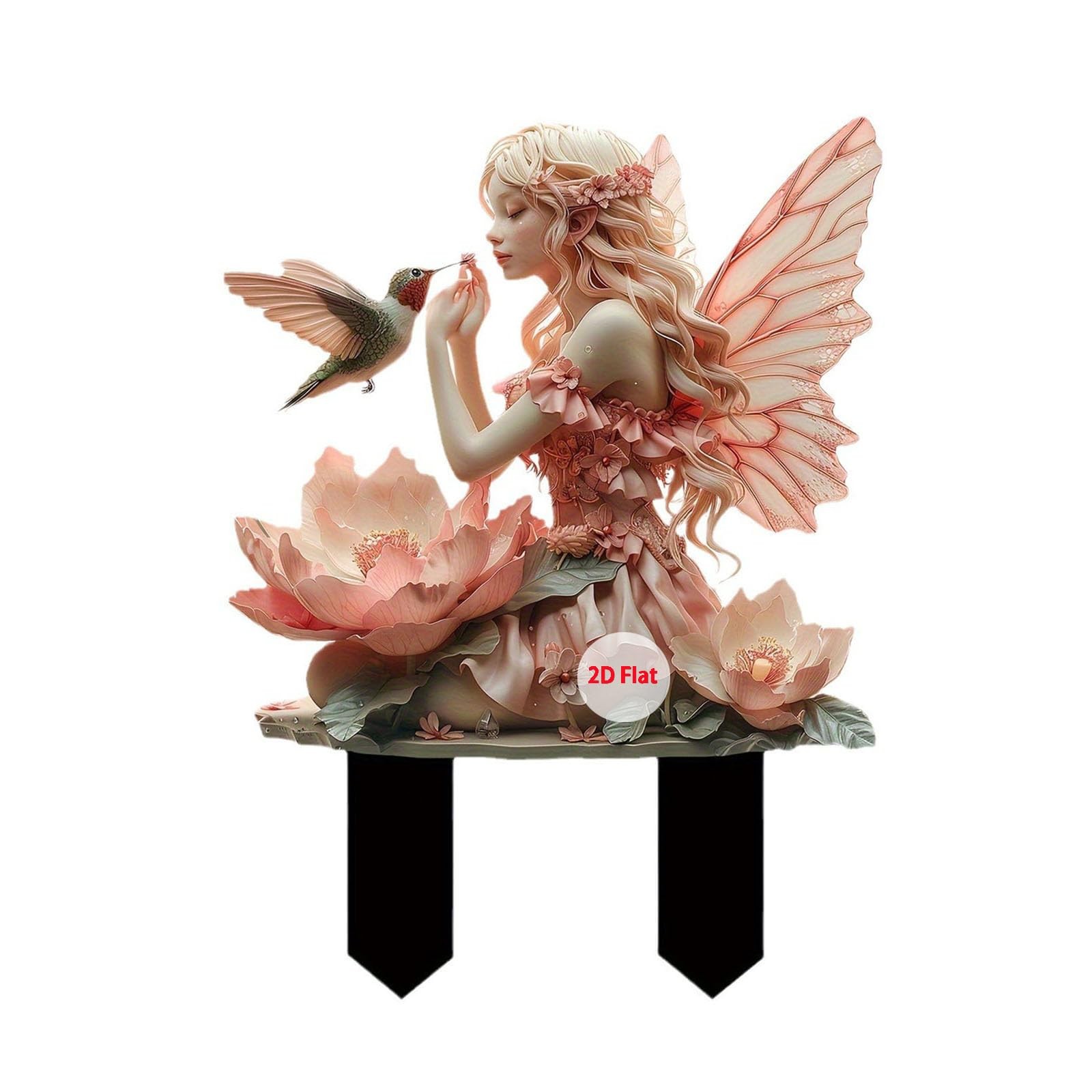 Fairy Garden Stake Decor, 2D Flat Acrylic Fairy Garden Decor Panel, Elf Yard …