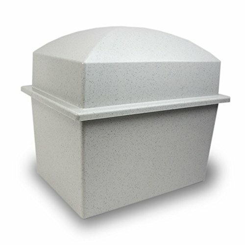 Crowne Vault Extra-Large Granite Color Polymer Funeral Cremation Urn Vault For 2