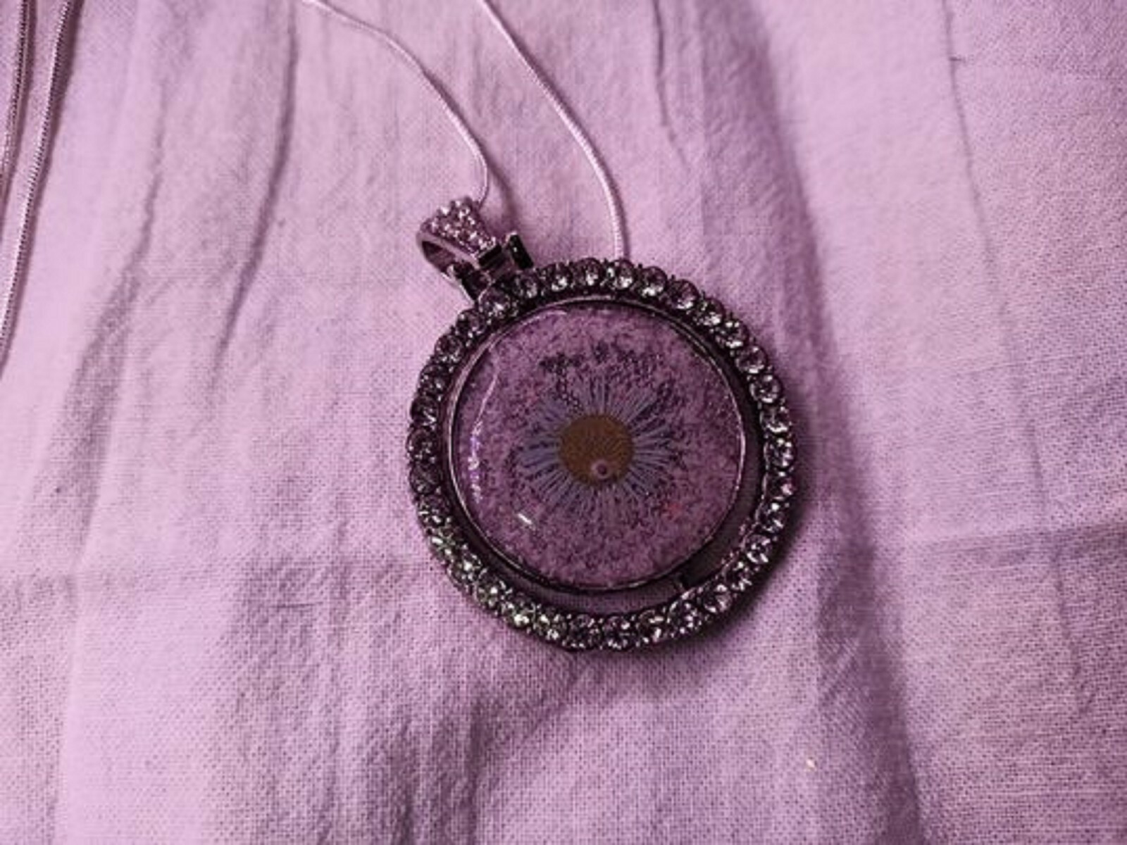2 Sided Rotatable Memorial Pendant Necklace Cremation Cremains Loved One Pet