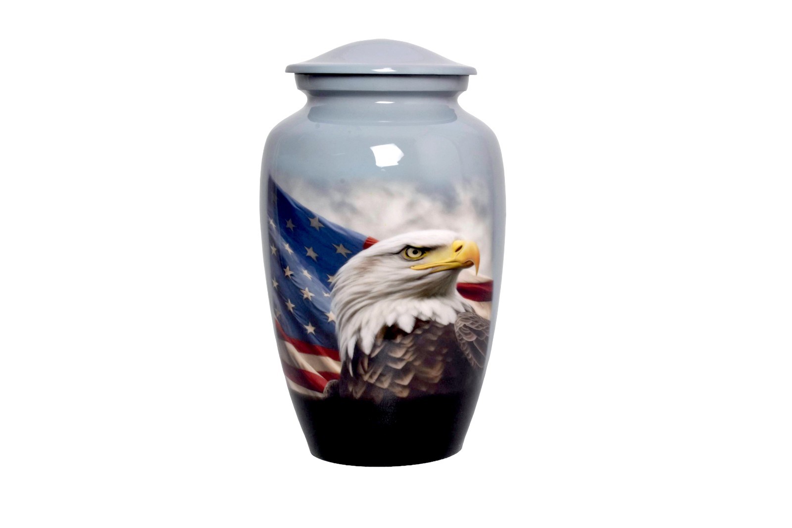 Patriotic Eagle Urn for Human Ashes | American Flag 200 lbs