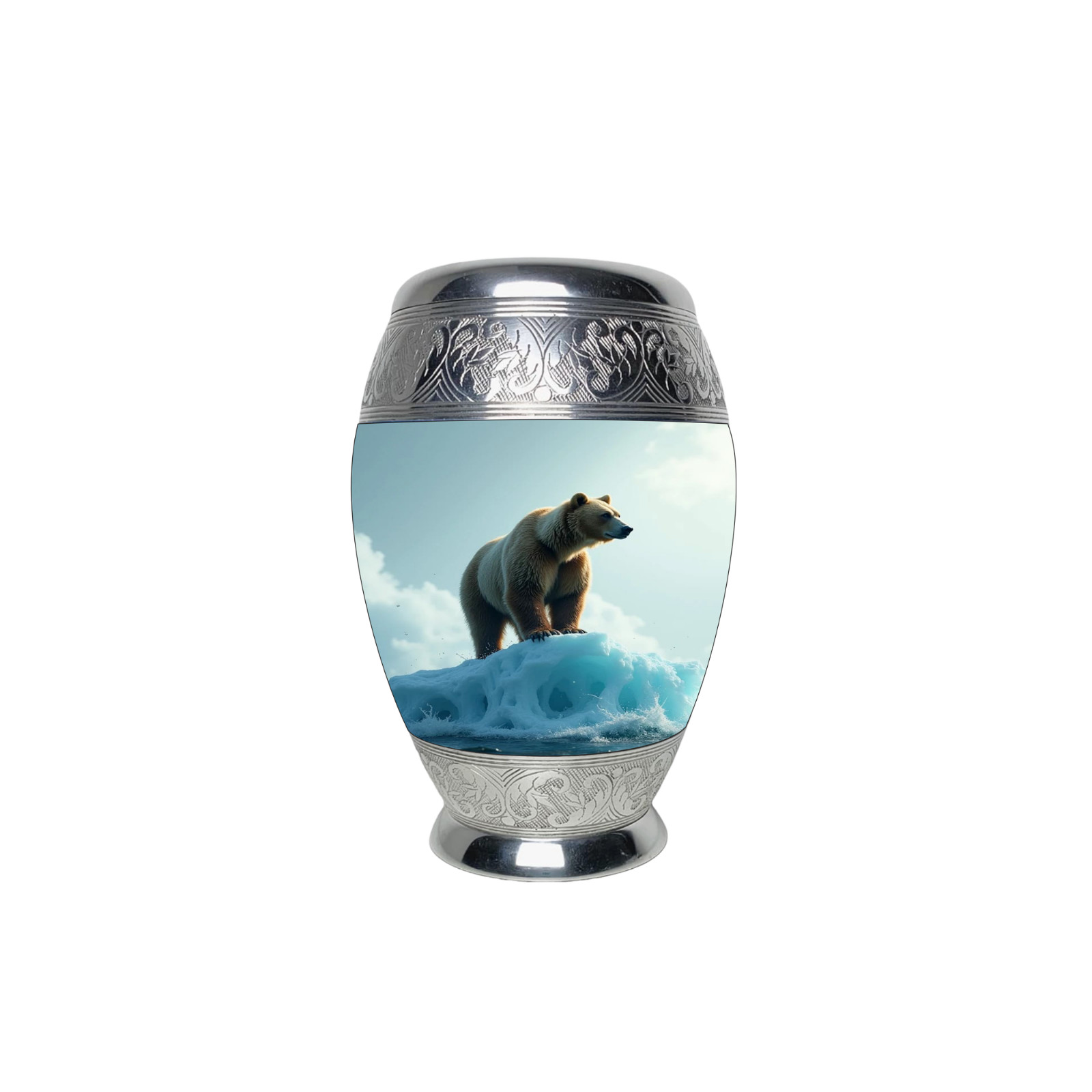 Beautiful Polar Bear Cremation Urn for Adult Male and Female Human Ashes Funeral