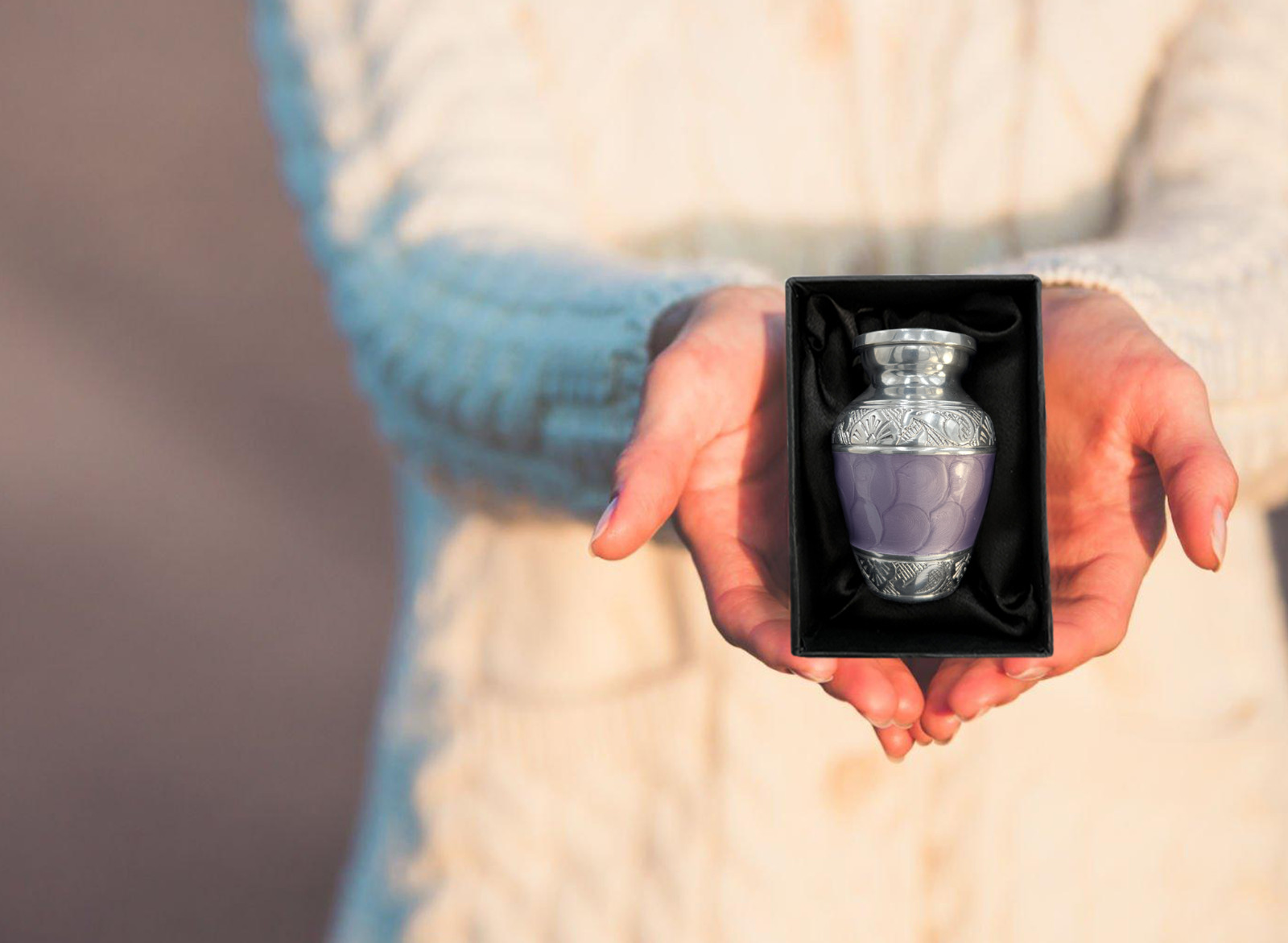 Handcrafted Small Urns for Human Ashes Keepsake Set of 4-Mini Urns (Combination)