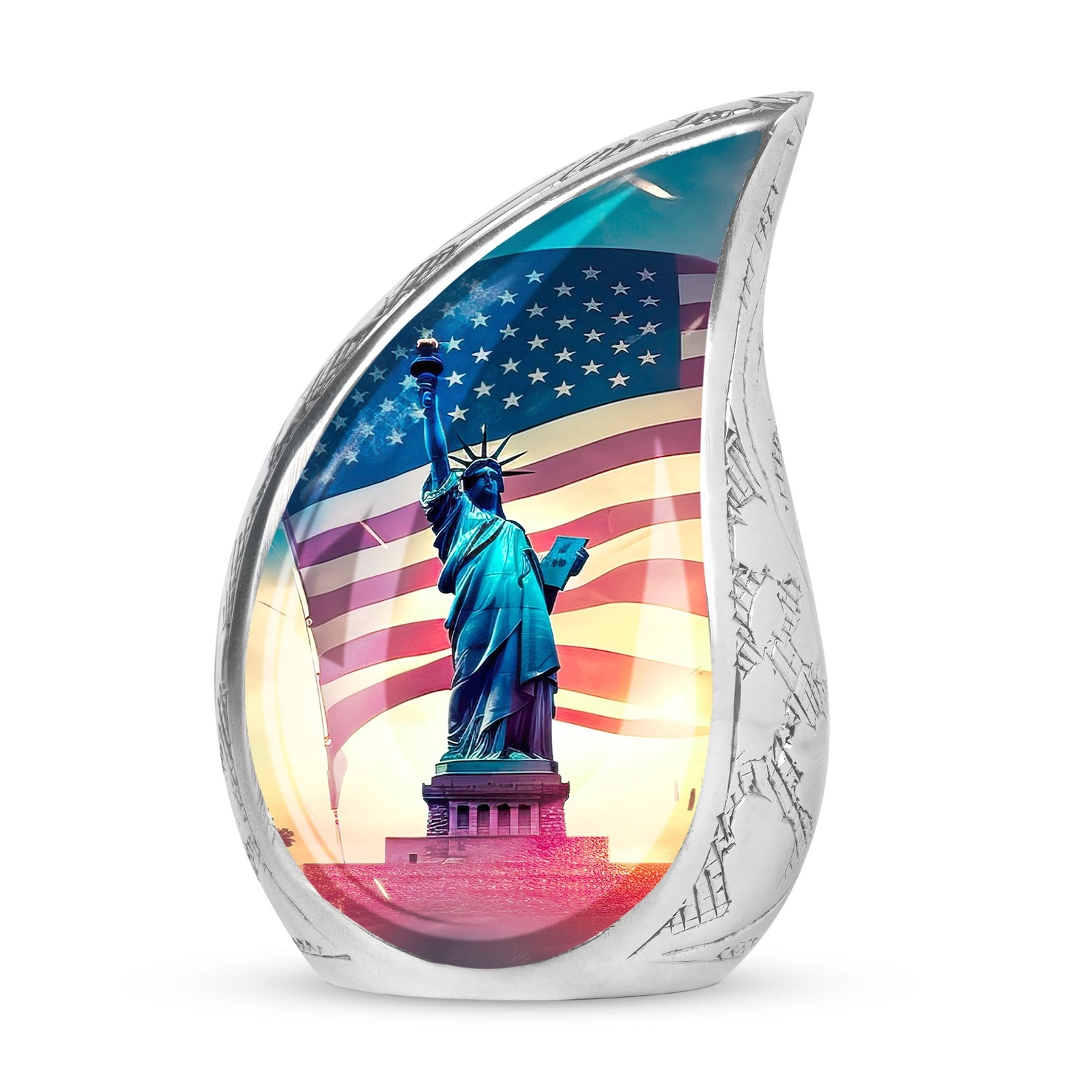 Statue Of Liberty American Flag Cremation Urns For Ashes For Adults