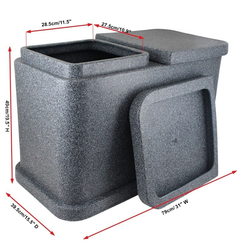 Double vault for two urns Big container for funeral urns NIshe for urns Box urn