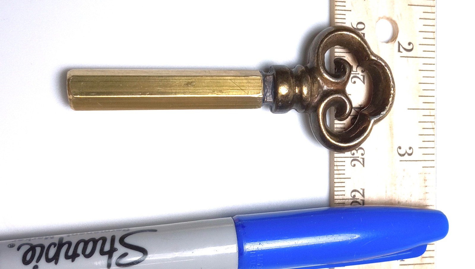 Ornate Head Pocket Keychain Casket Key / Coffin Key