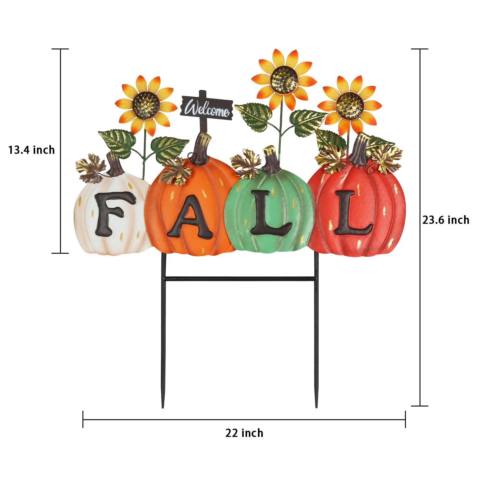 Fall Decorations Outdoor, Fall Letter Pumpkin Decorative Garden Stakes with S…