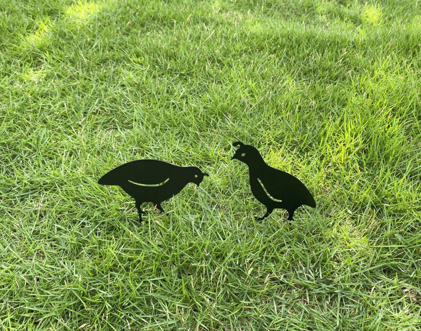 Quail Decorative Garden Stakes Metal Quail Statue Bird Yard Art Silhouette Qu…