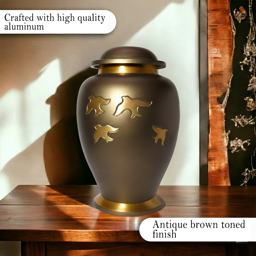 Large Cremation Urn for Human Ashes Handcrafted Funeral Memorial Urn