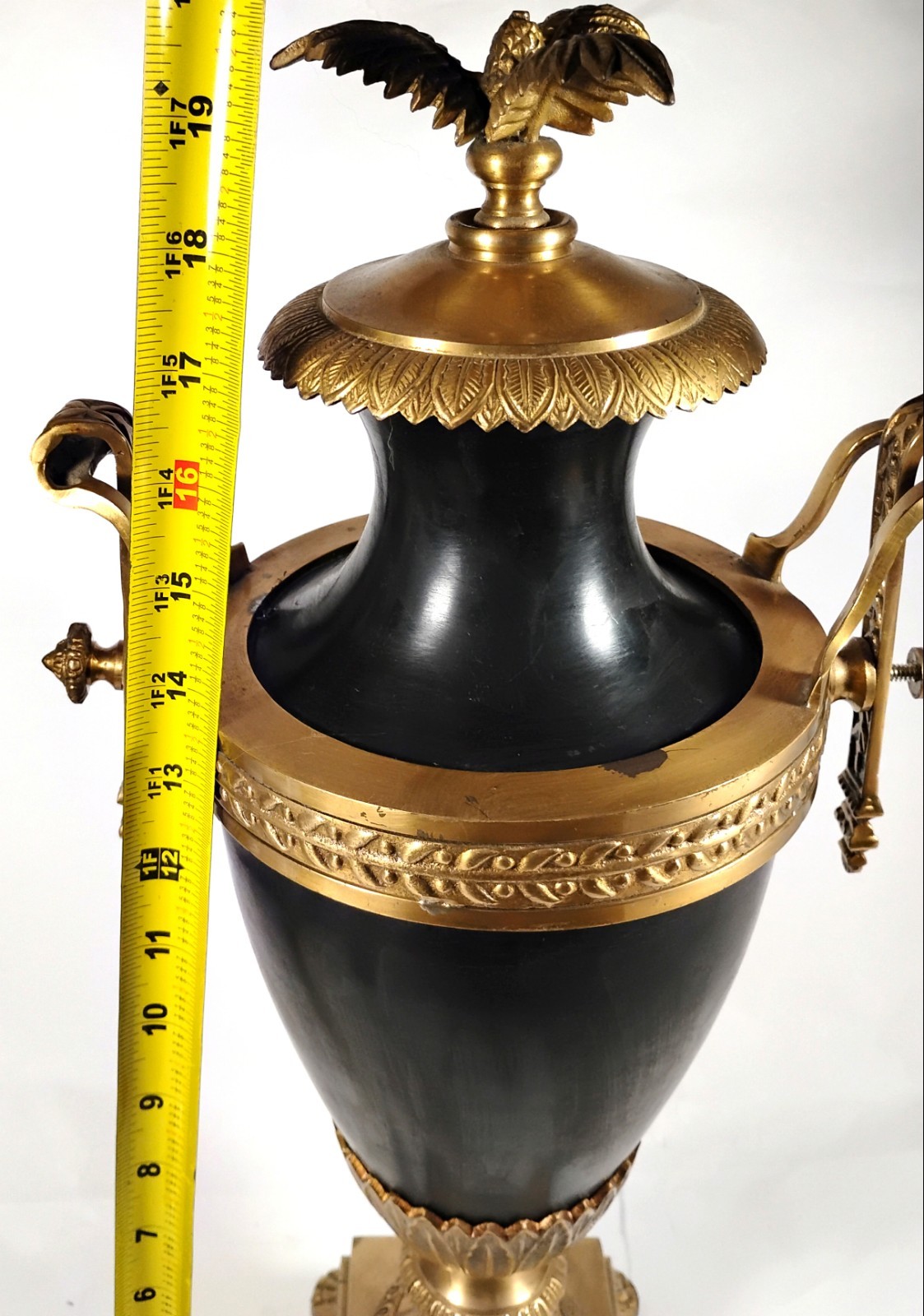 Zeckos 20 Inch Tall Brass Urn Design Finial