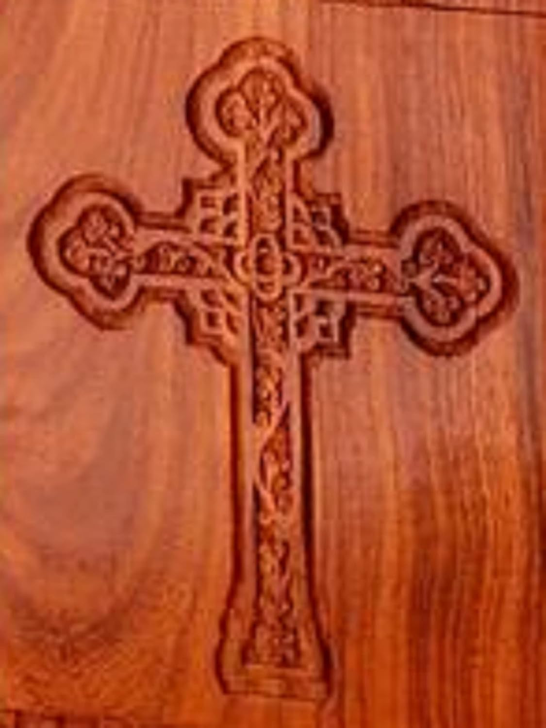 Handmade Rosewood Cross Carved Adult Urn for Human Ashes – Decorative Burial Urn