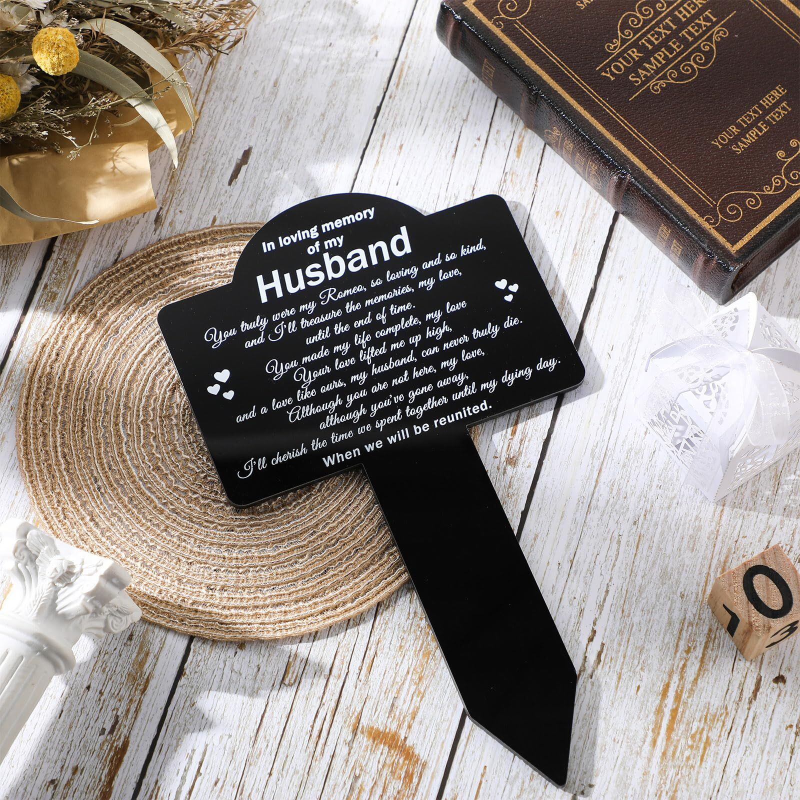 Memorial Stakes Cemetery Grave Decorations Acrylic Grave Plaque Stake Markers…