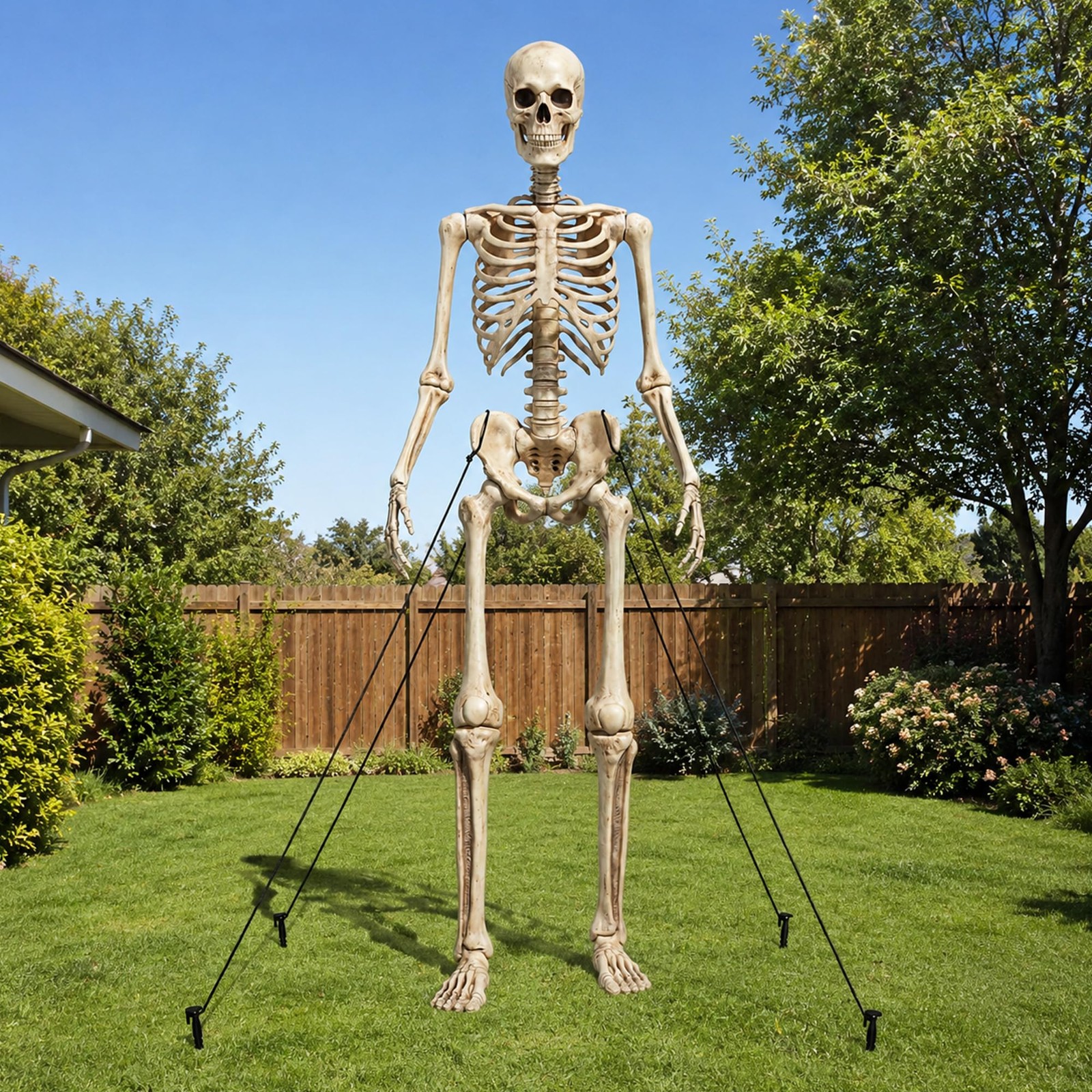 16 Pcs Halloween Skeleton Ground Anchors, Serrated Skeleton Ground Stakes wit…