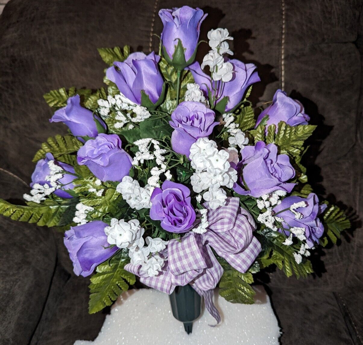 Cemetery Flowers, Cemetery Grave Decorations in Holder