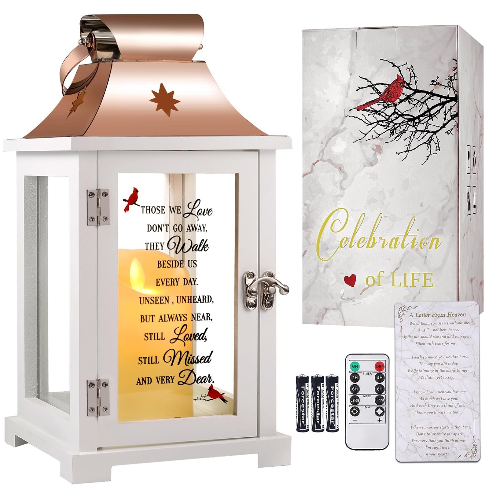 Memorial Lantern, Sympathy Gifts for Loss of Mom/Dad/Loved One, Bereavement G…