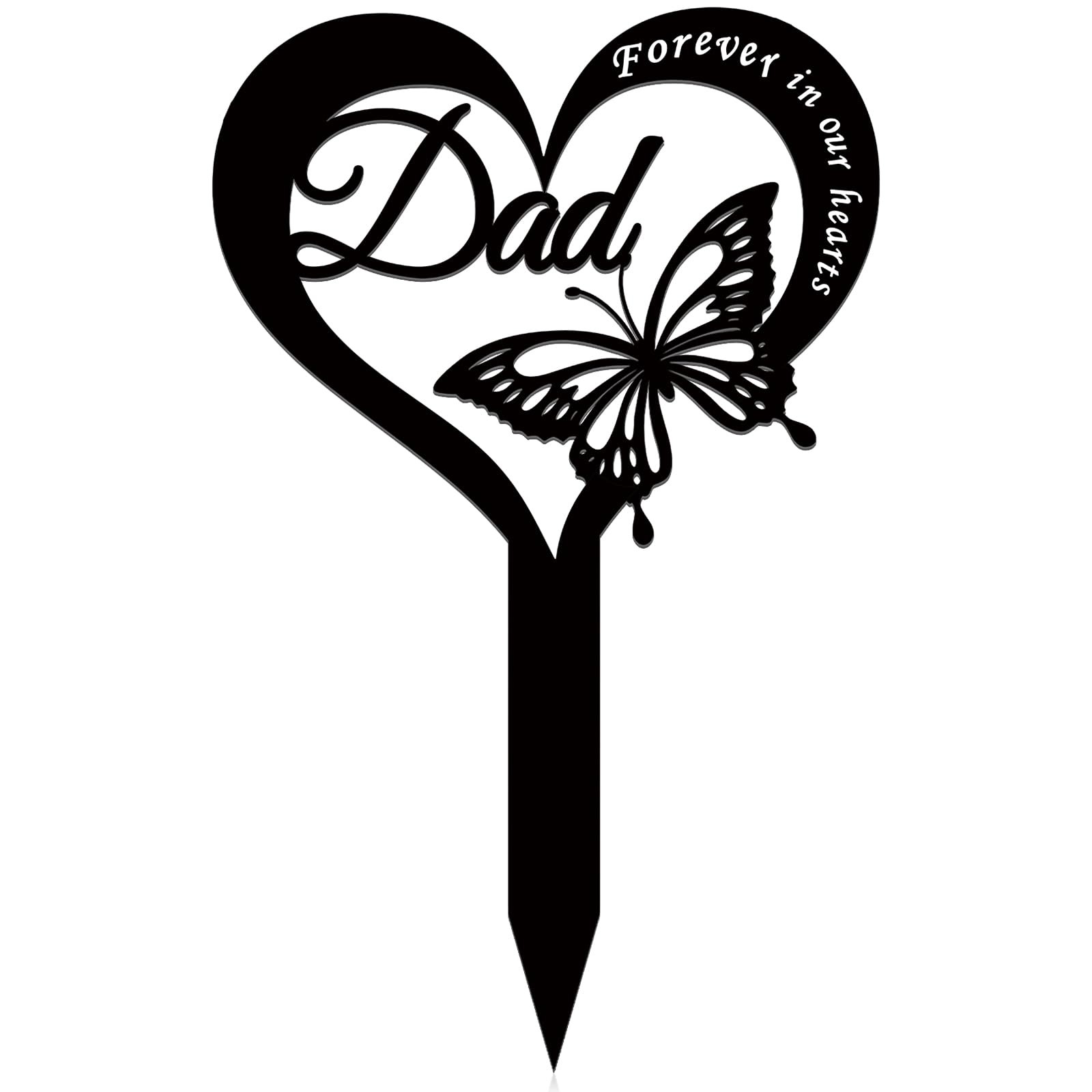 Cemetery Decorations Metal Grave Marker Remembrance Butterfly Garden Stake
