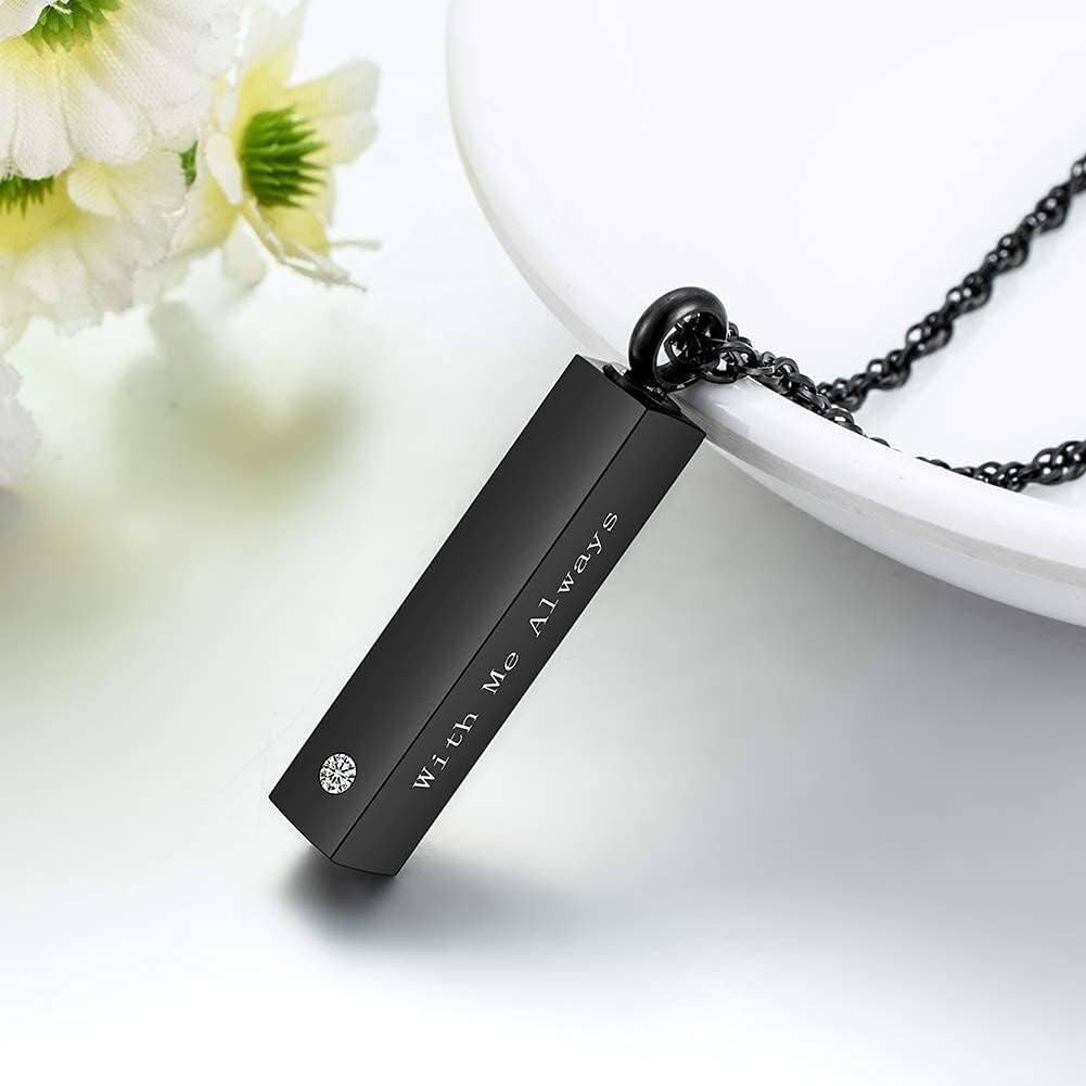 Urn Necklace for Ashes Cube Cremation Jewelry for Ashes Minimalist Ashes Necklac
