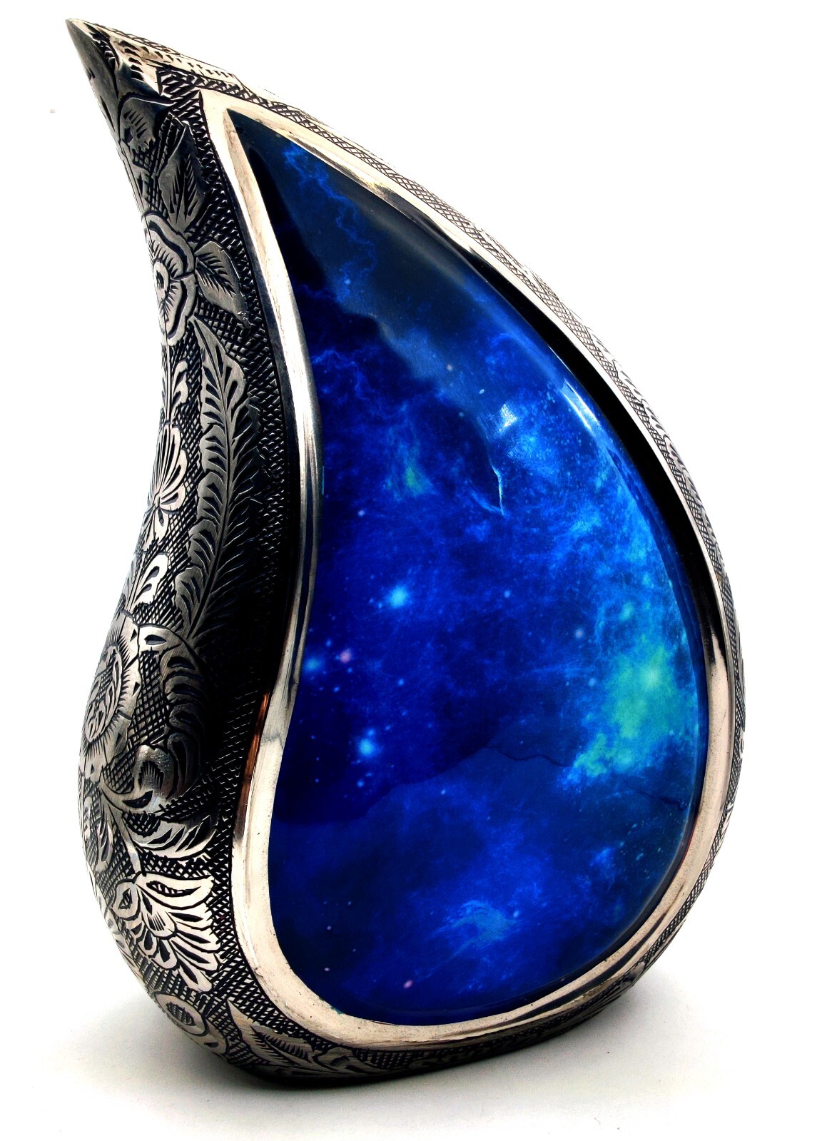 Galaxy Teardrop Urns for Human Ashes Funeral Cremation Urn with Velvet Bag 6inch
