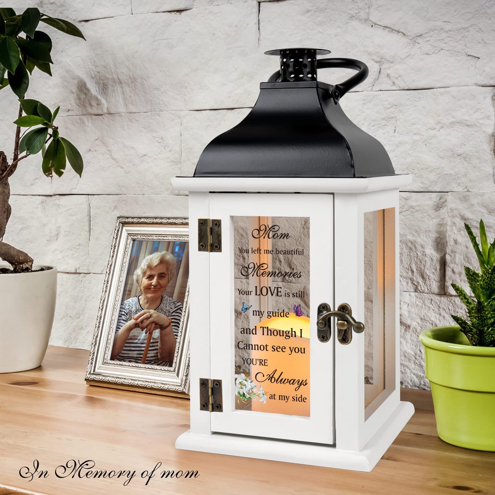 Memorial Lantern – Sympathy Gifts for Loss of Mother, Thoughtful Remembrance & F