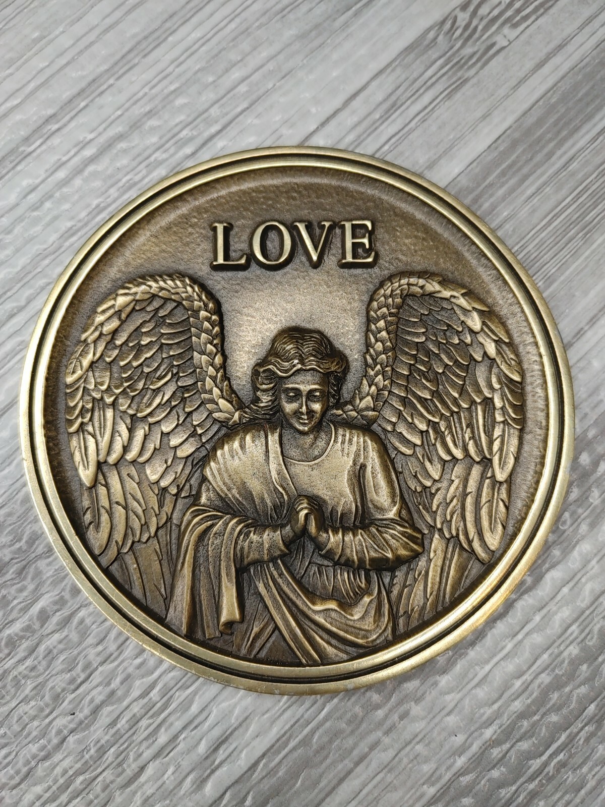 Batesville Keepsake Remembrance Lifestories Bronze Angel Love Medallion Magnetic