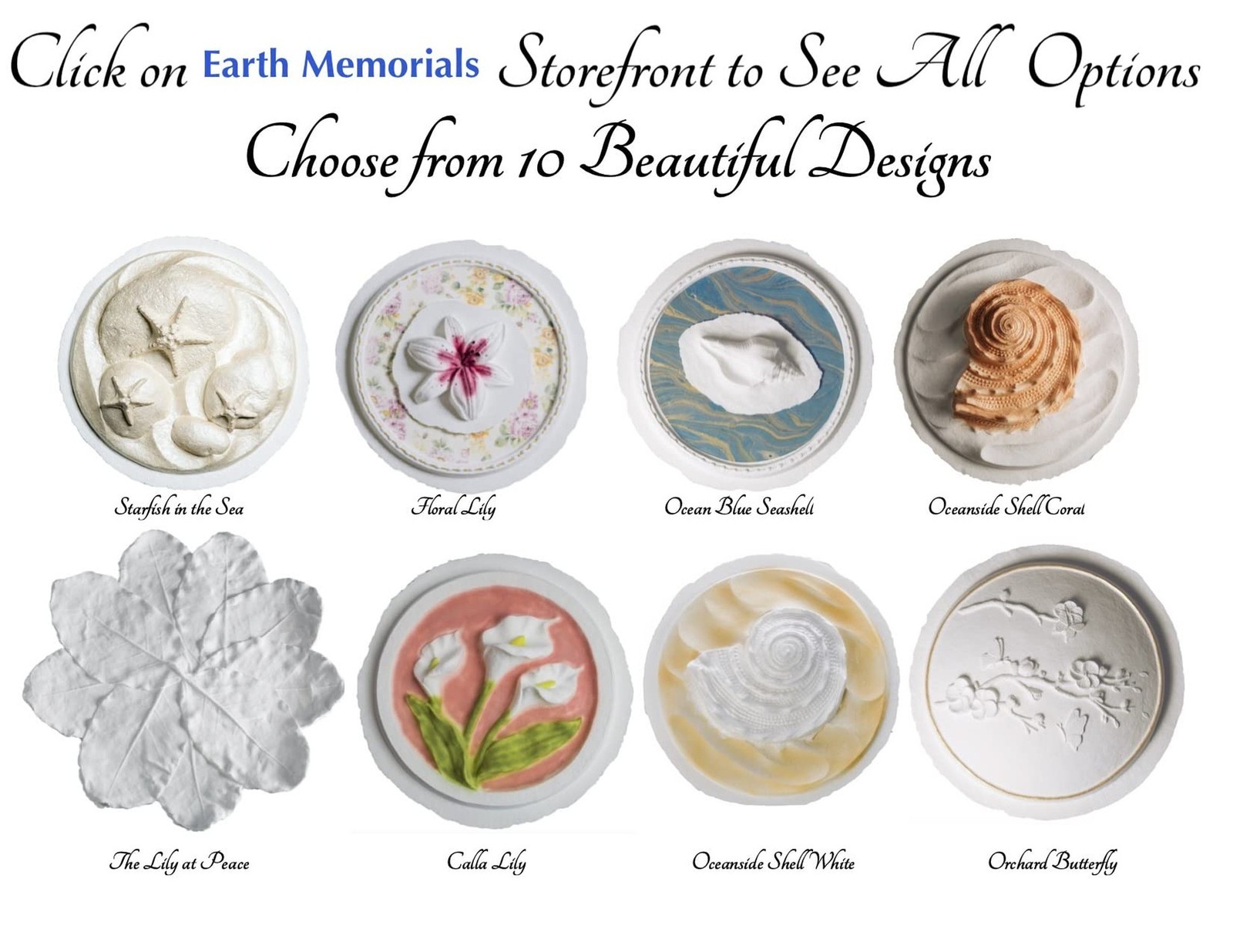 The Favorite Place® Burial Biodegradable Urn for Human Ashes, (Small Flower