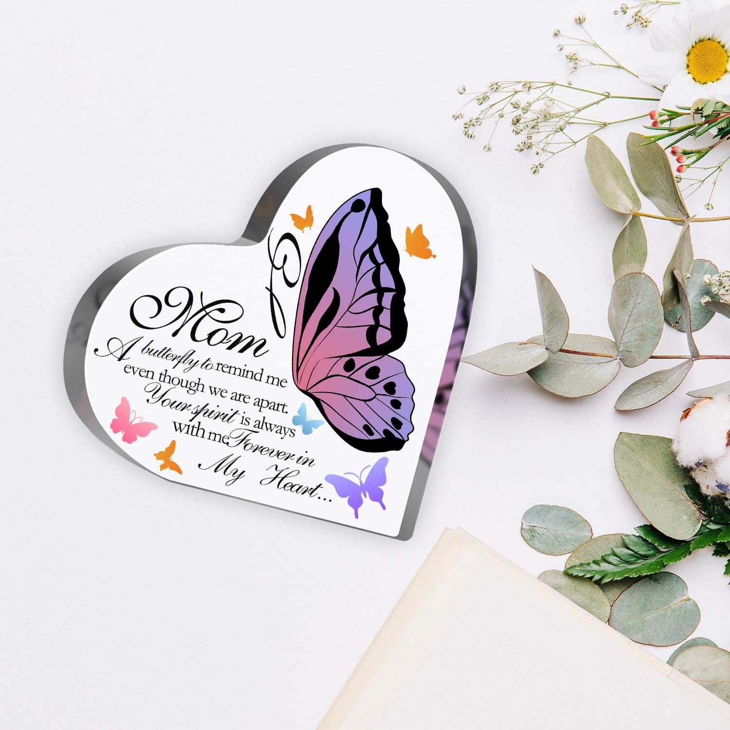 Memorial Gifts for Loss of Mom Acrylic Keepsake,Loss of Mother Sympathy Gift,…