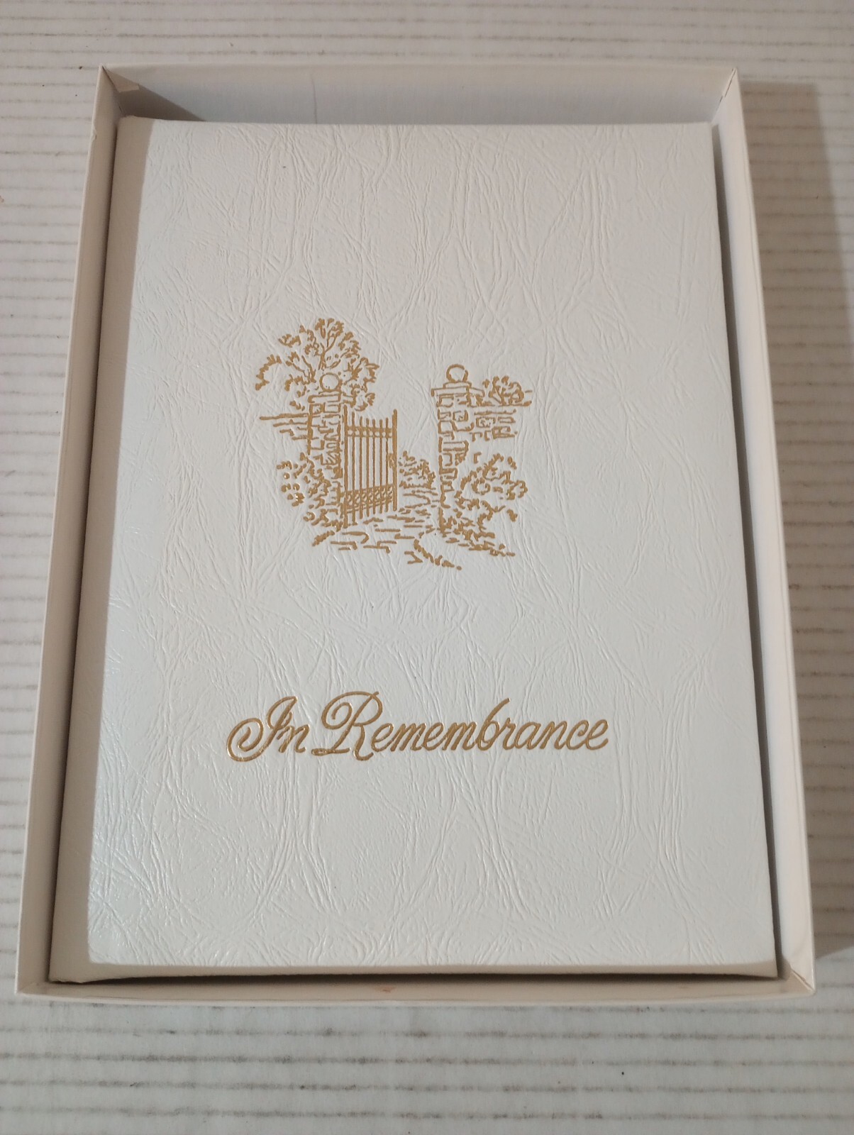 In Remembrance Funeral Guest Book Memorial Service White Sign In Registry Walker