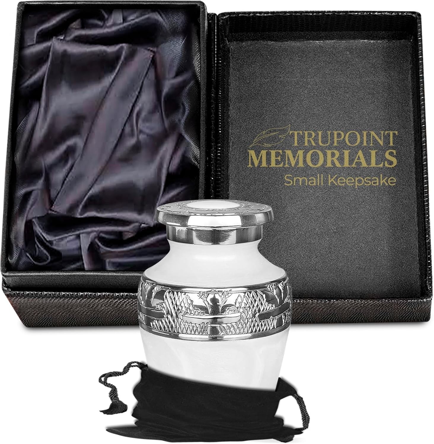 Elegant Extra Large Cremation Urn for Ashes – Adult Male or Female, Pearl Finish