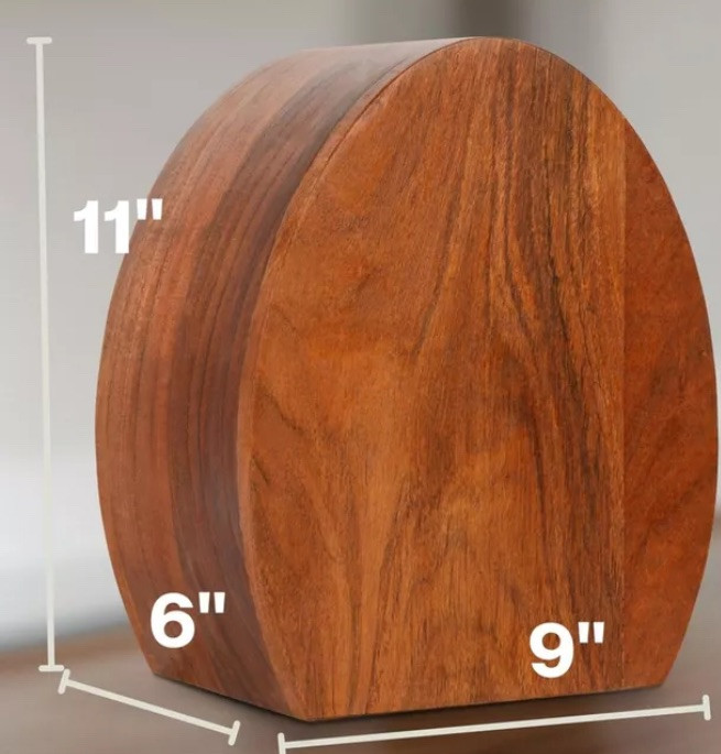 Wooden Urn for Ashes Adult Male – up to 250 lbs – Easy to Customize – Extra L…