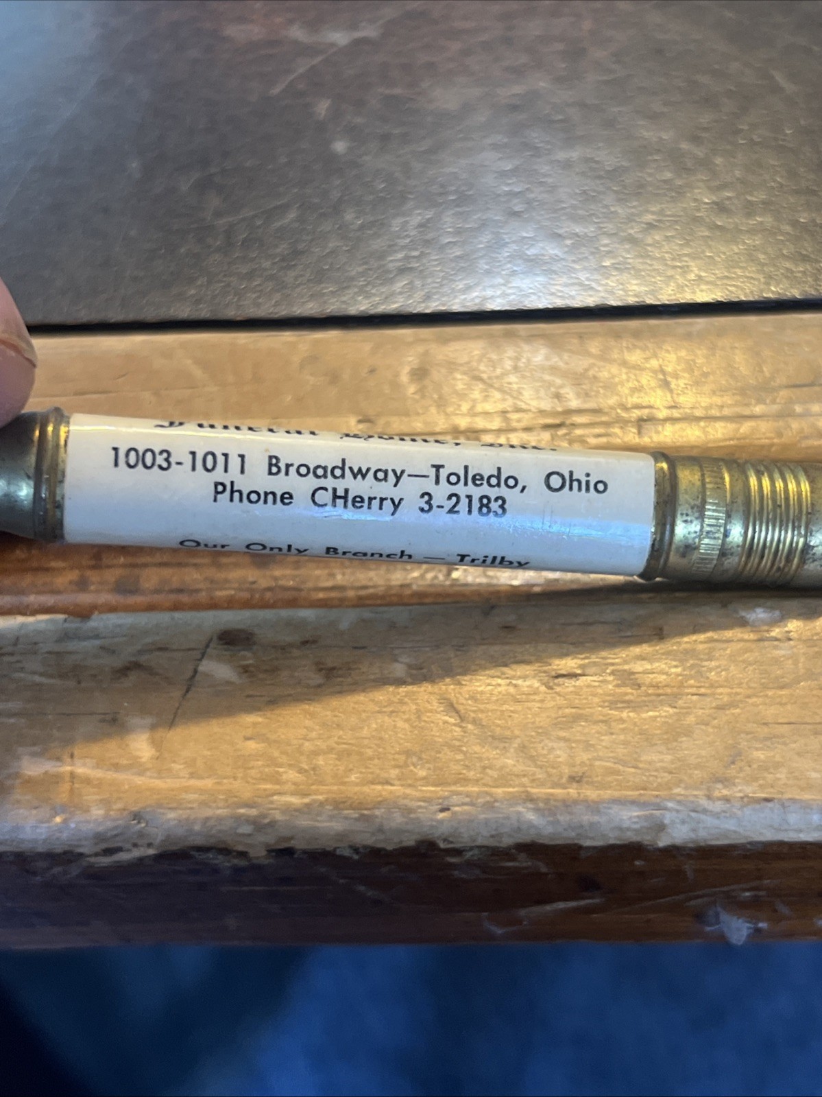 Vintage Toledo Ohio Burkenkamp Funeral Home Bullet Pencil