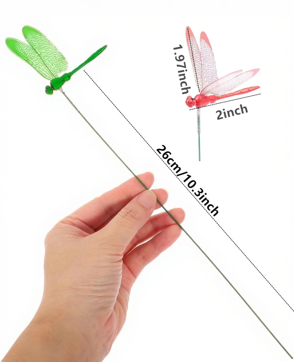 36PCS Dragonfly Garden Wooden Stakes, Suitable for Indoor and Outdoor lawns, …