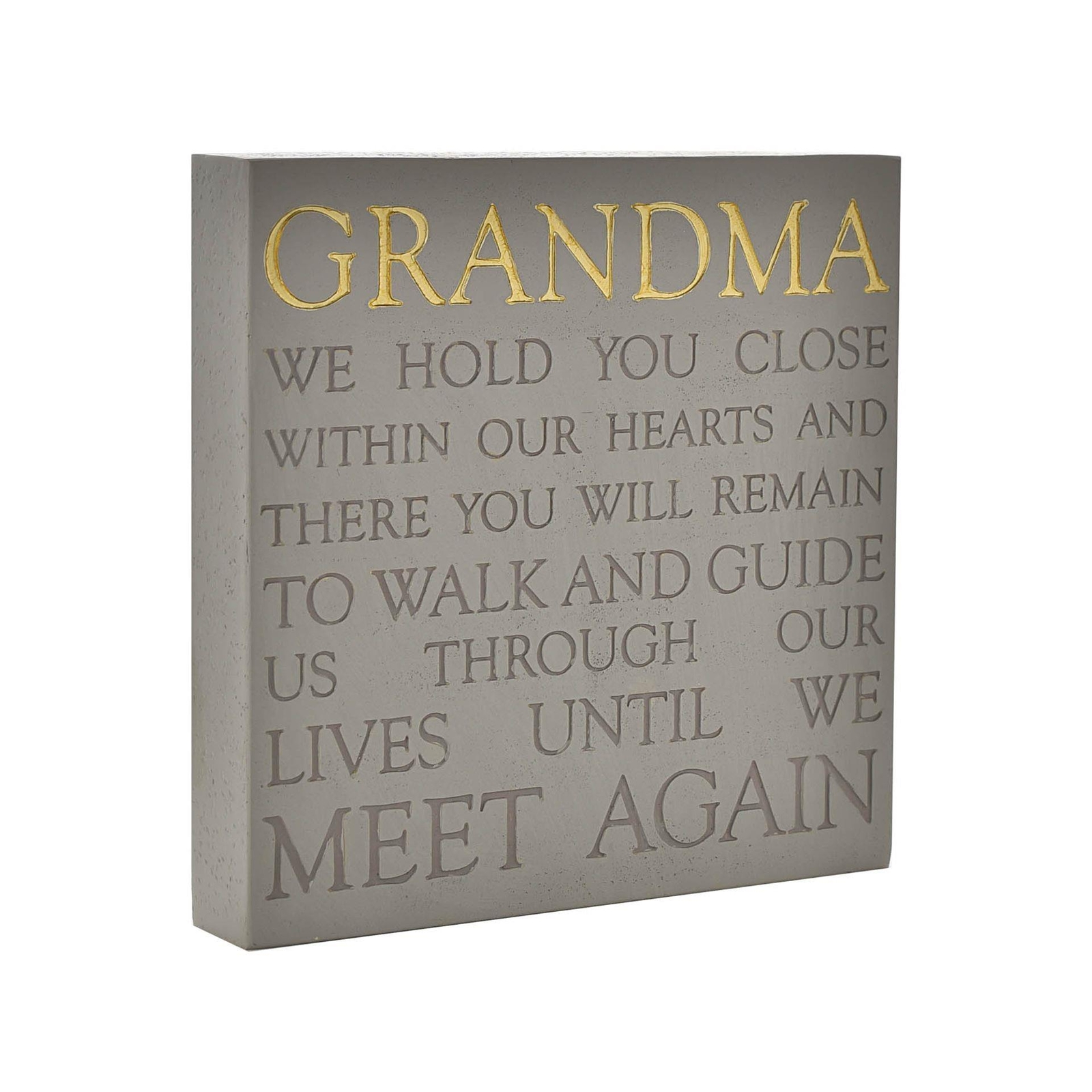 Grey Square Memorial Plaque by Thoughts of You – Grandma