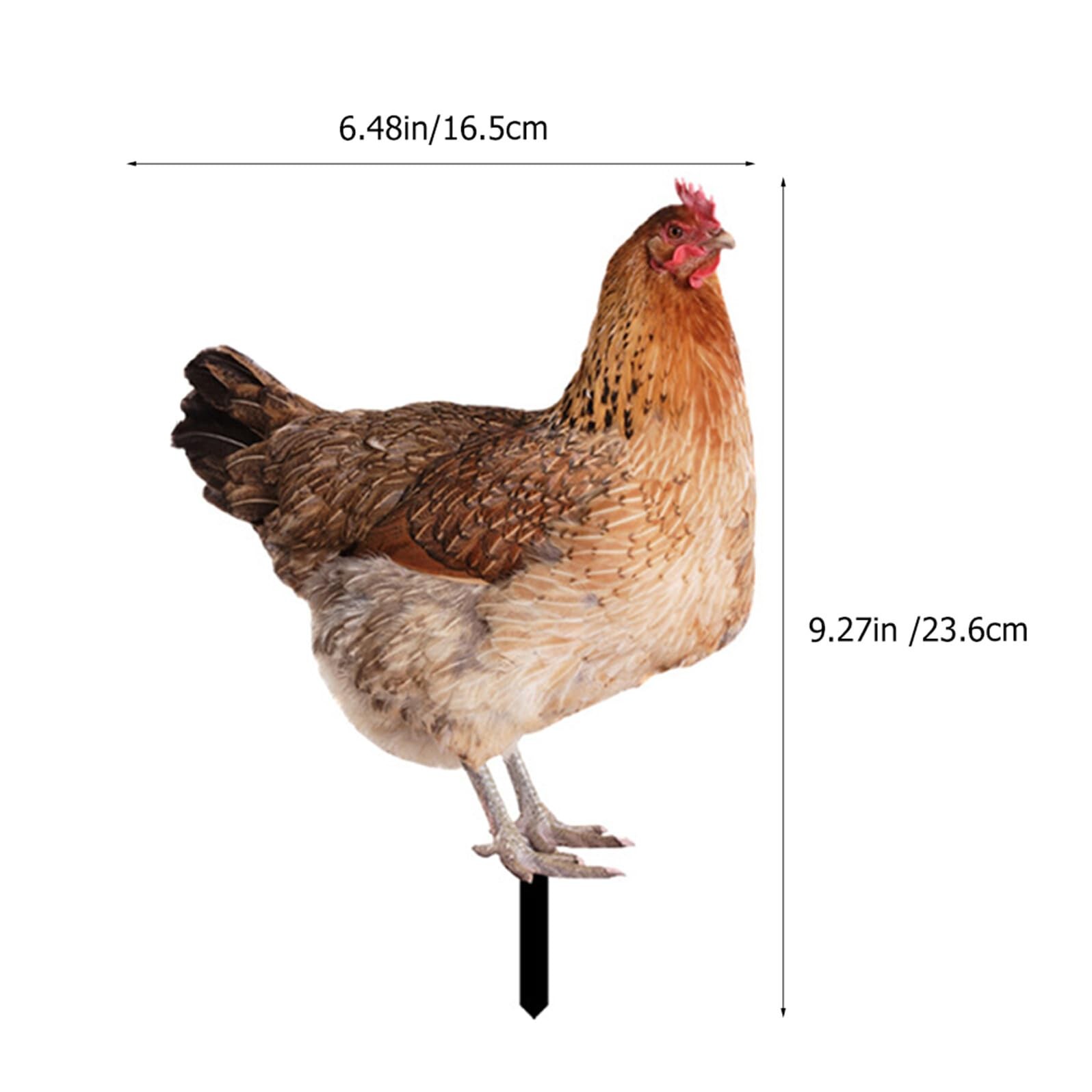 1 Set Acrylic Lawn Chicken Stake Decoration Simulation Chicken Insert Realist…
