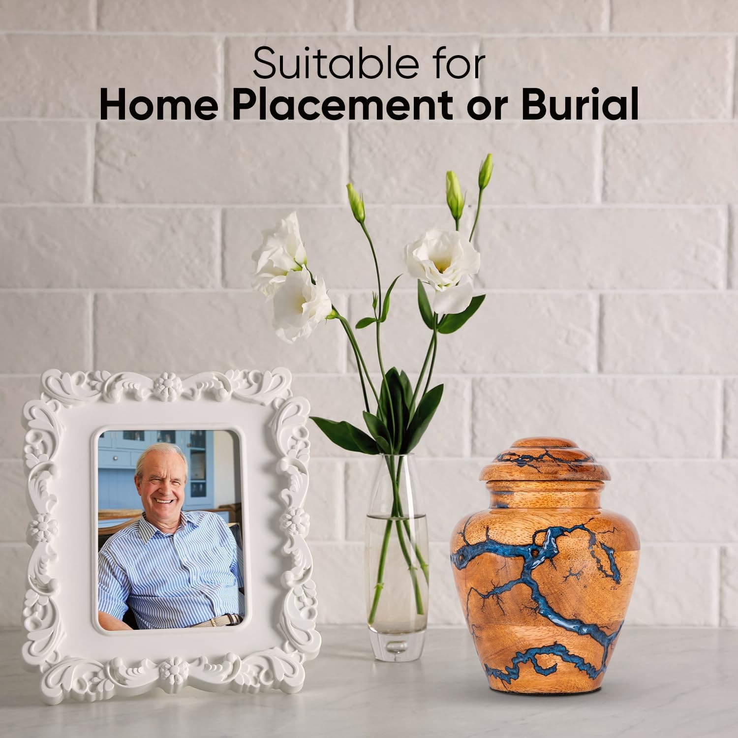 Wooden Cremation Urns for Human Ashes Adult Male 20 Cubic Inches – Memorial Urns