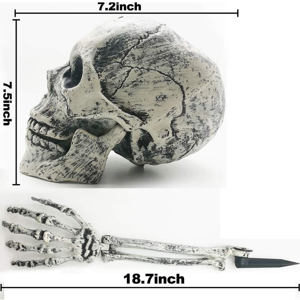 Vinyl Etchings Realistic Halloween Skeleton Stakes Decorations 3Pcs Groundbre…