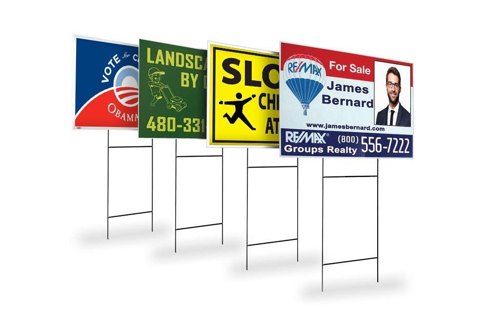 Yard Sign Stakes 30″x10″ Durable H Stakes for Lawn Sign Holders