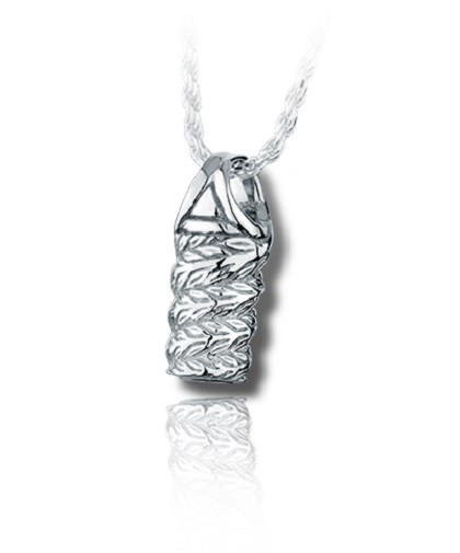 Sterling Silver Wrapping Vines Traditional Funeral Cremation Urn Pendant