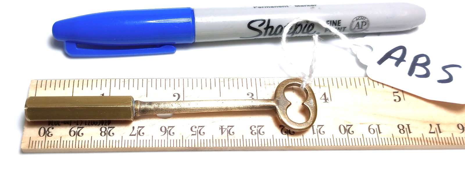 Brass Pocket Skeleton Casket Key / Coffin Key