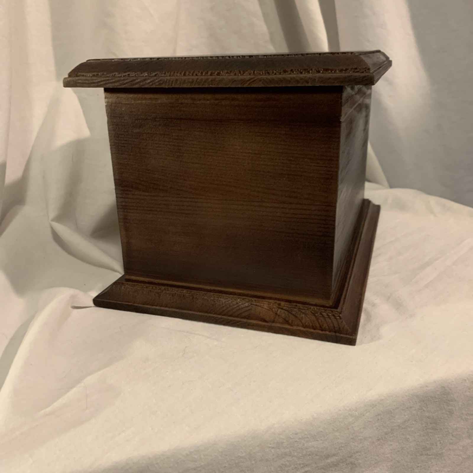 Memorial Urn Cremation Ashe Dark Pine Handmade Pet Cat Dog Mom Dad Son Daughter
