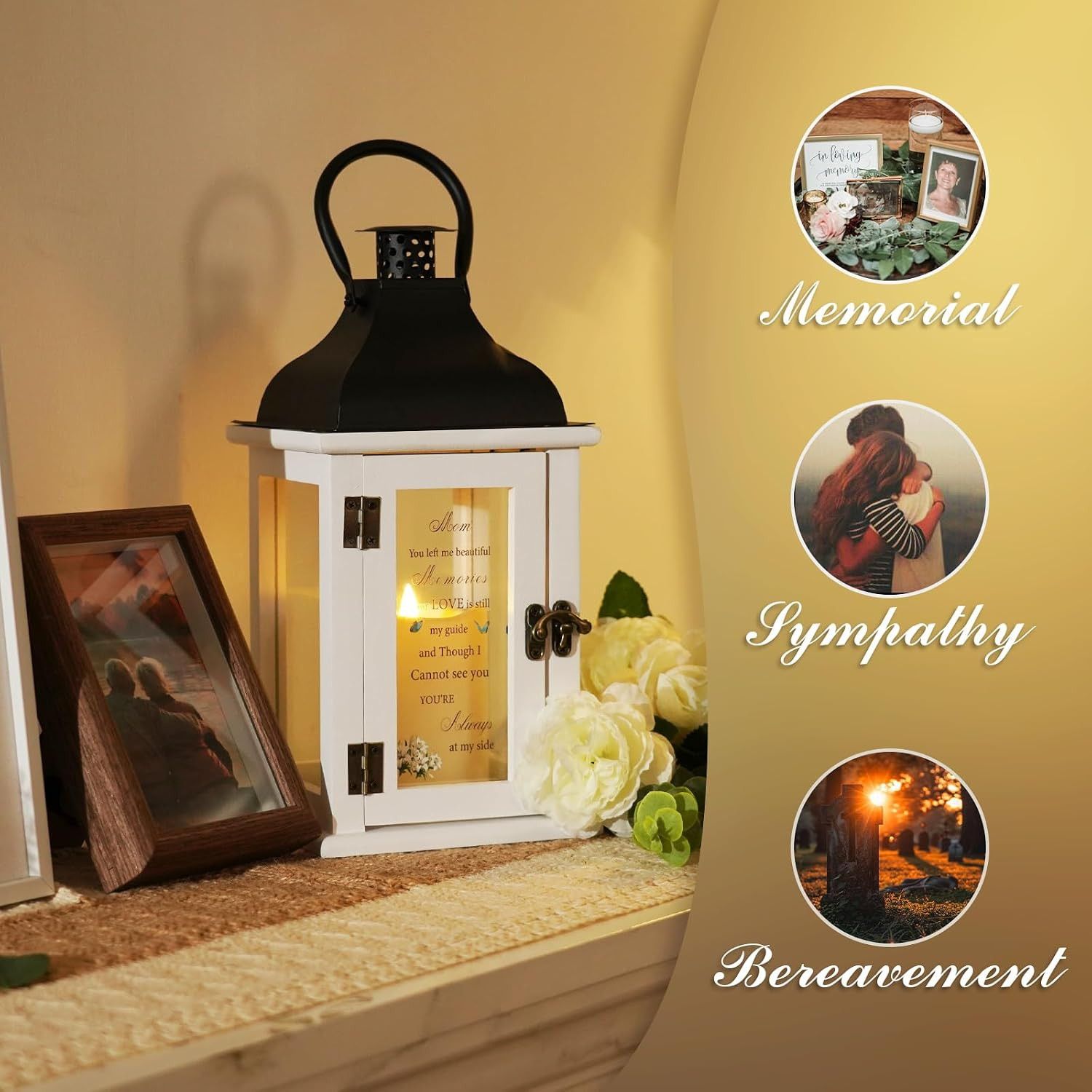 Homemory Memorial Lantern Bereavement Sympathy Gift for Loss of Loved One, Remem