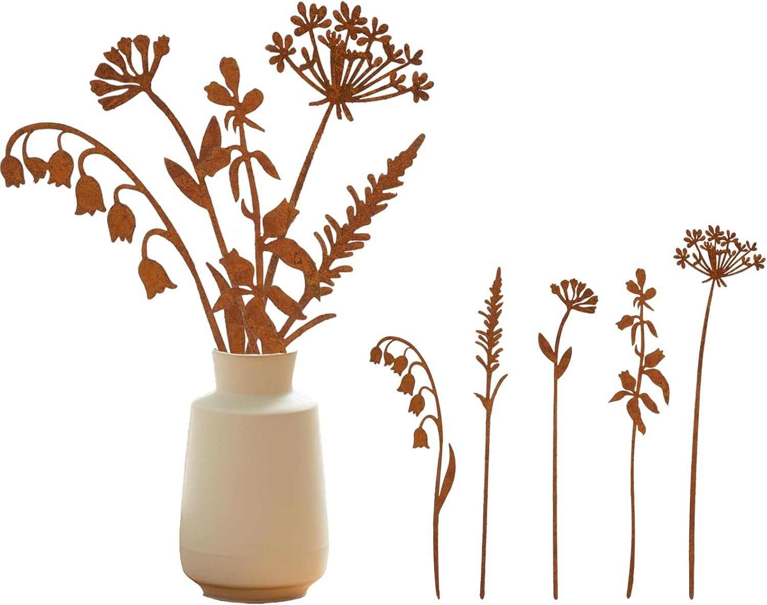 Metal Flowers Outside Garden Stakes Decorative Decorative Plant Stakes