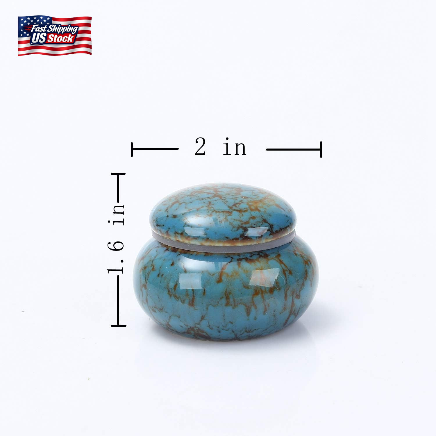 Small Urn for Human Ashes – 1.6” Handicrafted Urn – Beautiful Tiny Keepsake Urn