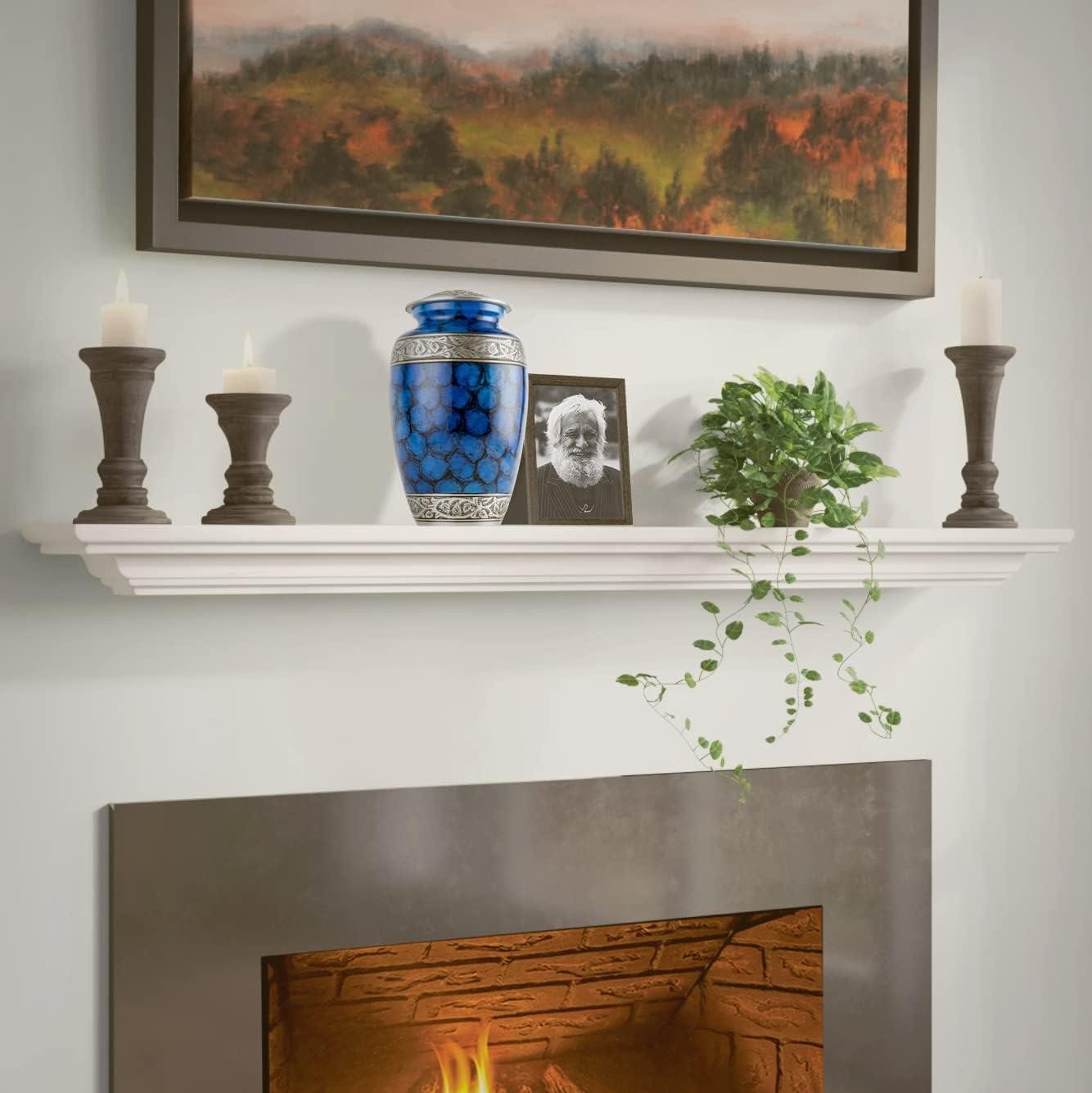Cremation Urns Set- Large Adult Urn + 4 Small Urns with Satin Lined Keepsake Box