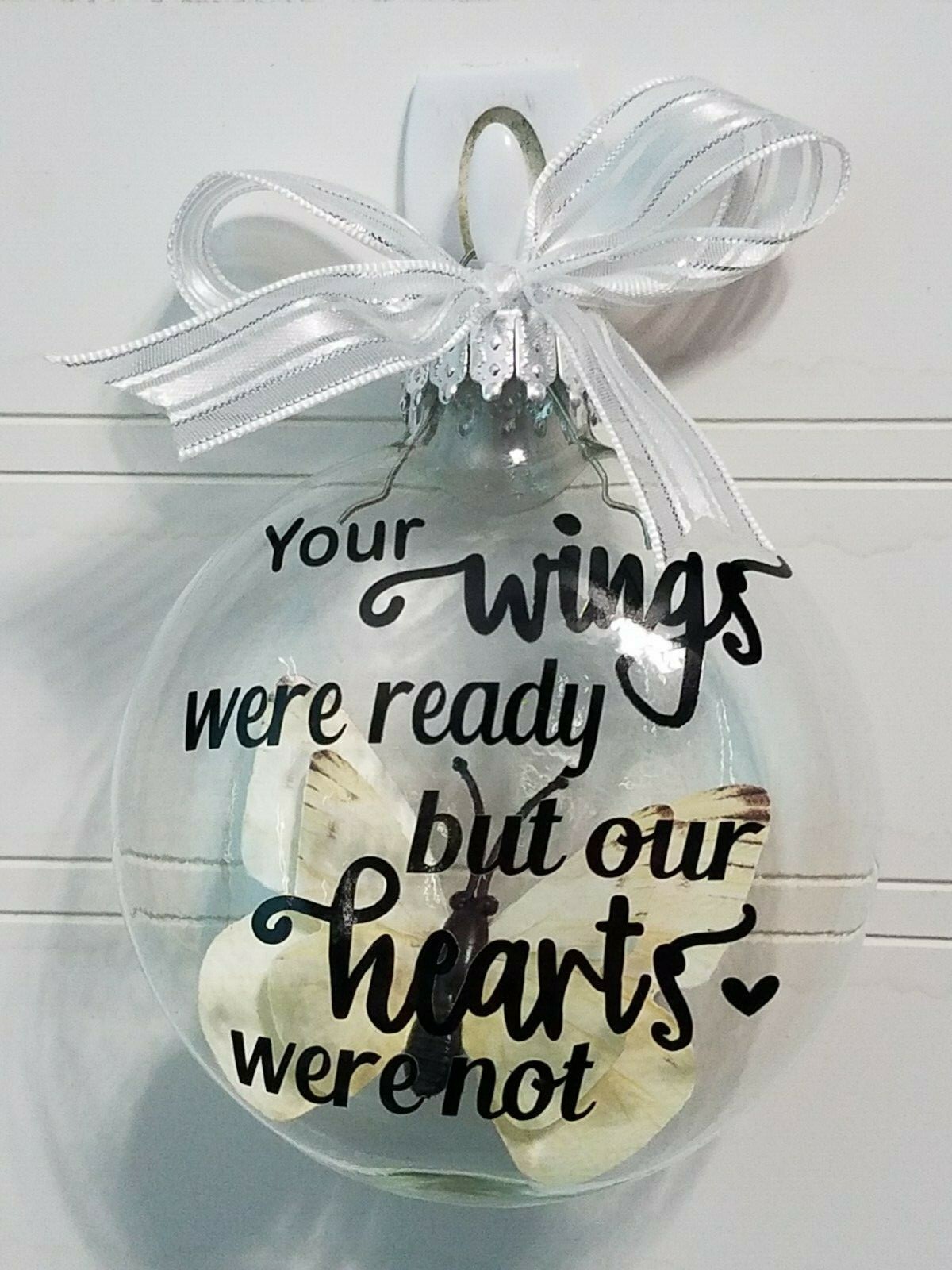 Personalized Memorial Gift – Miscarriage Infant Loss Heaven Ornament Butterfly