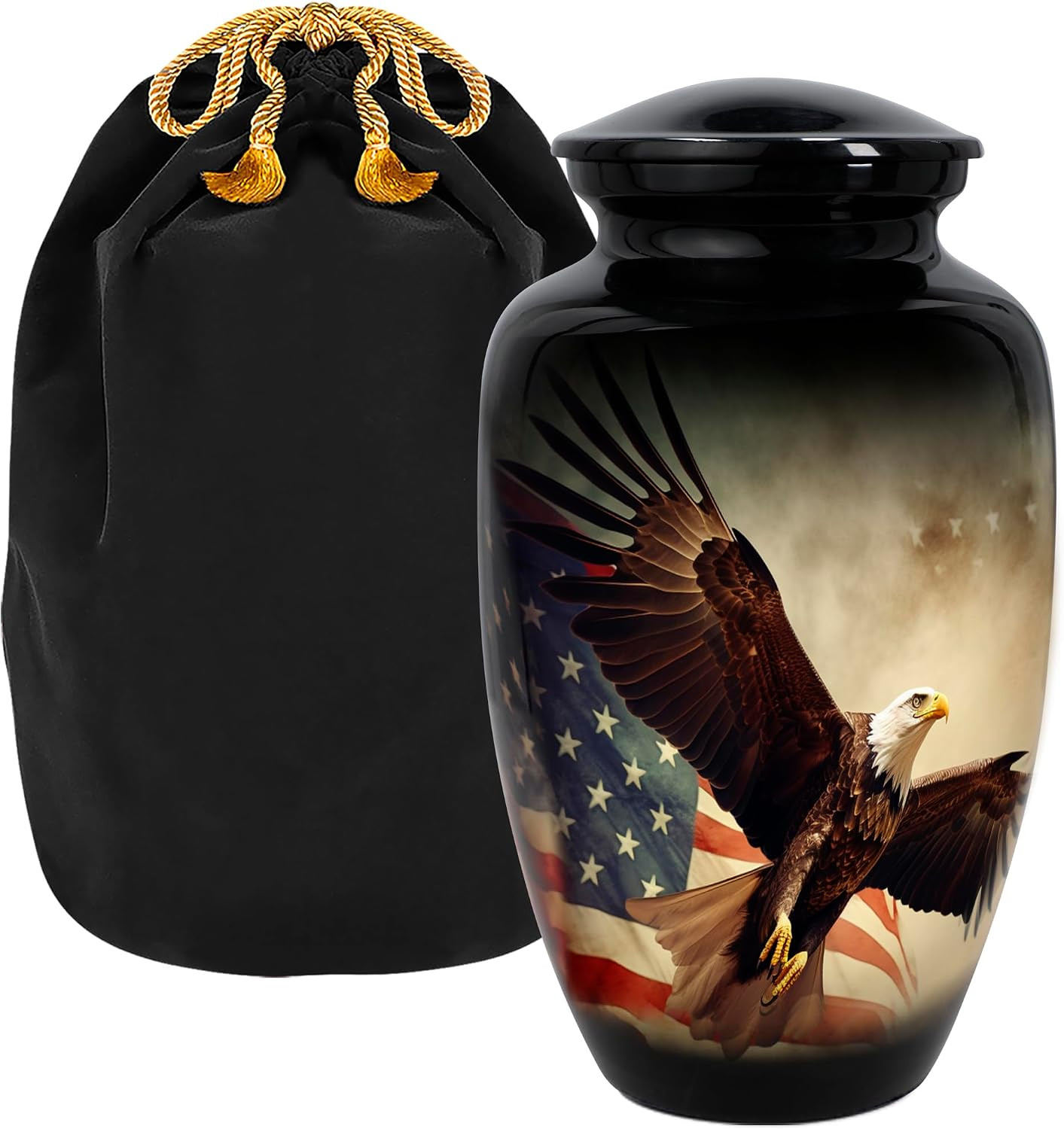 Cremation Urns for Human Ashes, Military and Patriotic Decorative Burial Urn for