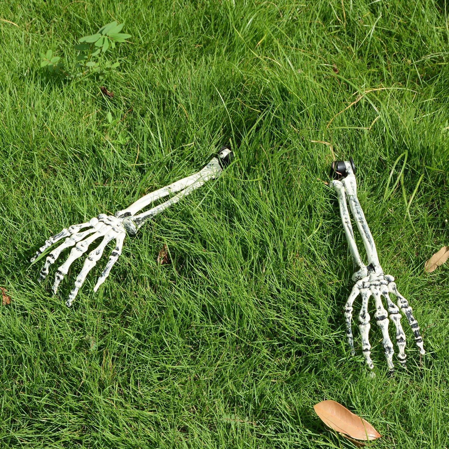 Halloween Realistic Skeleton Stakes Zombie Ghost Arm Stake Severed Plastic Sk…